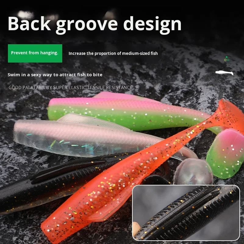 Lure Fishing Paddle Tail Soft Plastic 80 mm TPR Bait Catfish 55 mm ABS Pencil Lure - view 1