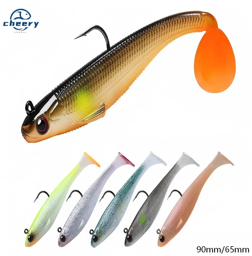 Cheery 9 cm 12 g T Soft PVC Fishing Bait, Hooks, for Marlin