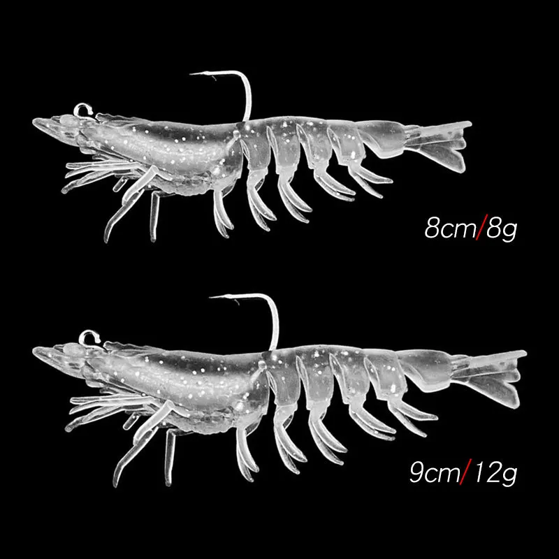 CHEERY Fishing Bait Soft Shrimp Hooks 9mm/12g Silicone Artificial ABS Pencil Lure - view 6