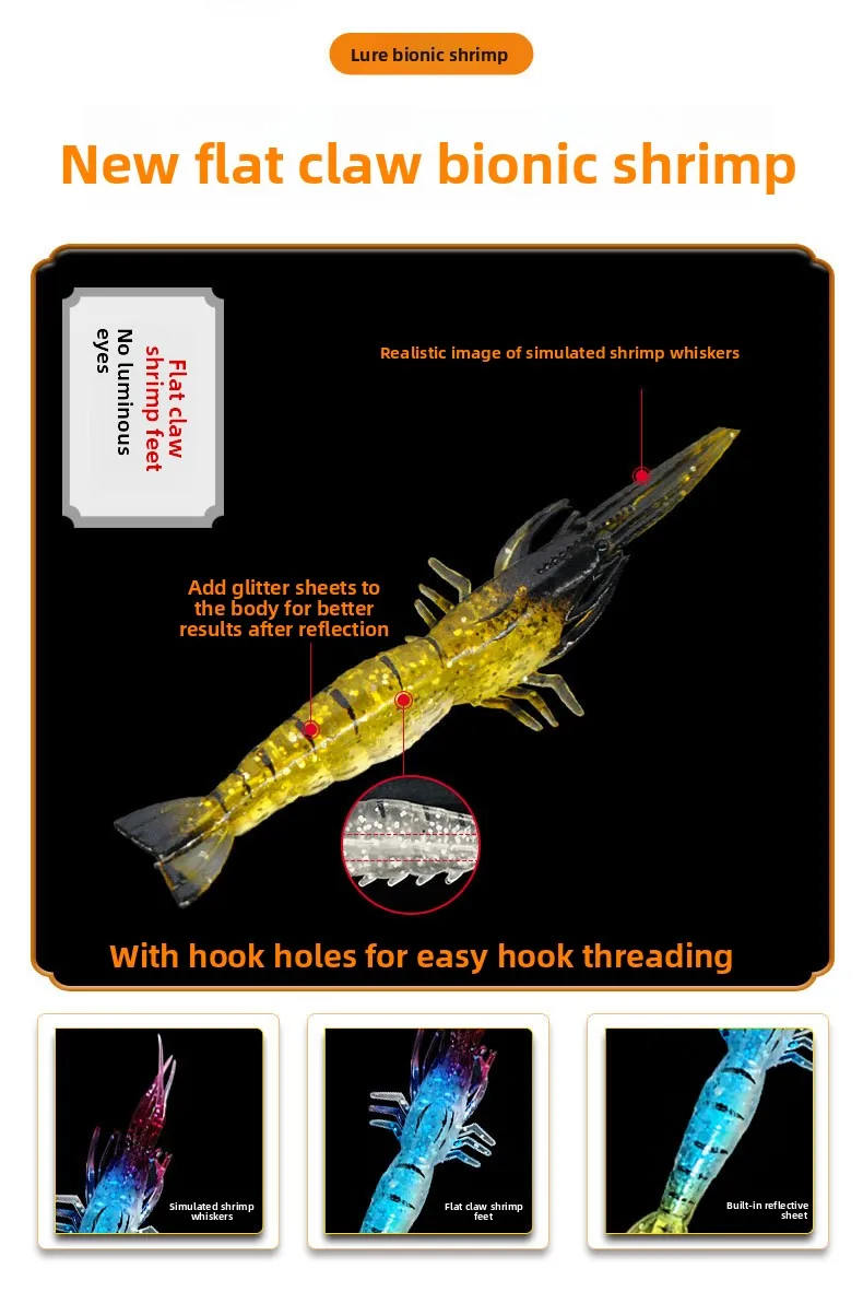 CHEERY 9 cm 3.8 g Soft Lure Shrimp / Fishing Carp Plastic Bait, ABS Pencil Lure - view 5