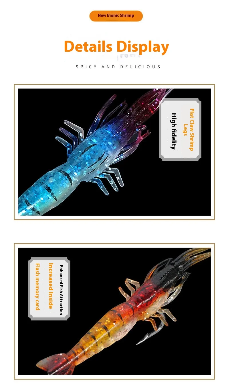 CHEERY 9 cm 3.8 g Soft Lure Shrimp / Fishing Carp Plastic Bait, ABS Pencil Lure - view 8