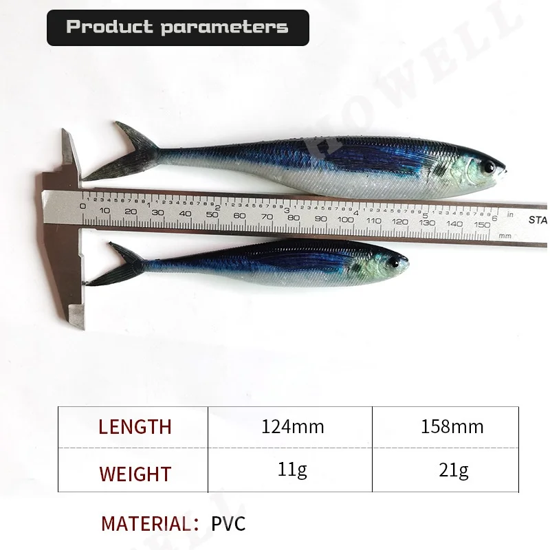 3D PVC Material Soft Lure Artificial Fishing Bait Plastic ABS Pencil Lure - view 6