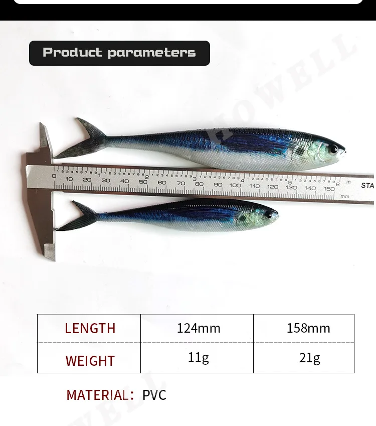 3D PVC Material Soft Lure Artificial Fishing Bait Plastic ABS Pencil Lure - view 12