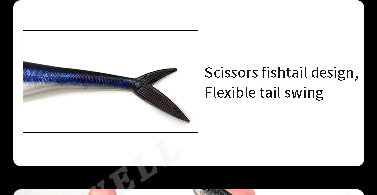 3D PVC Material Soft Lure Artificial Fishing Bait Plastic ABS Pencil Lure - view 13