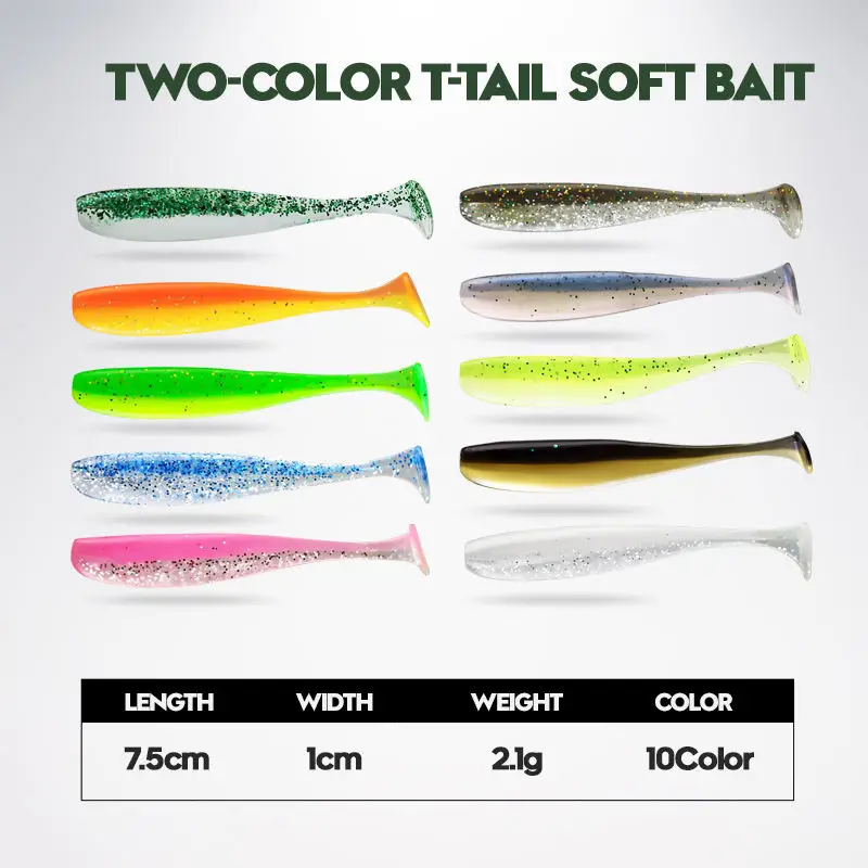 CHEERY 2.1G1CM Soft Paddle Tail Lure Artificial Fishing Bait ABS Pencil Lure - view 13