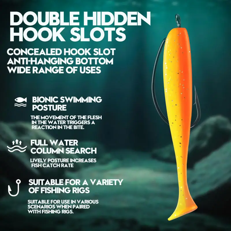 CHEERY 2.1G1CM Soft Paddle Tail Lure Artificial Fishing Bait ABS Pencil Lure - view 15