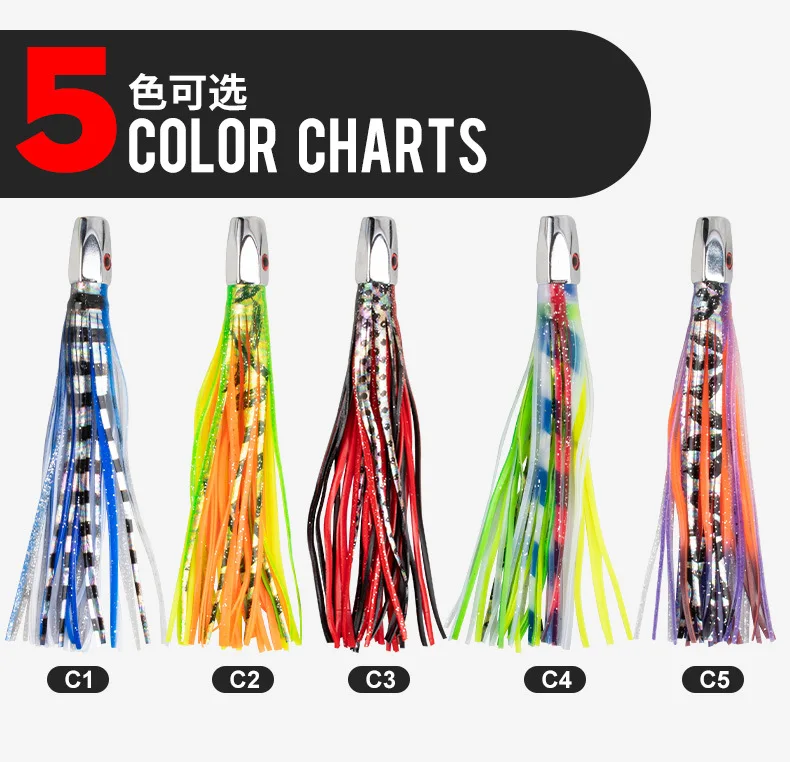 CHEERY Soft Fishing Bait Saltwater Octopus Metal Trolling Marlin ABS Pencil Lure - view 9
