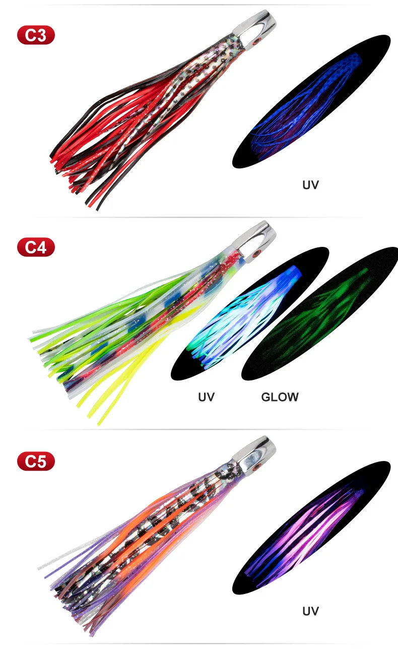 CHEERY Soft Fishing Bait Saltwater Octopus Metal Trolling Marlin ABS Pencil Lure - view 11