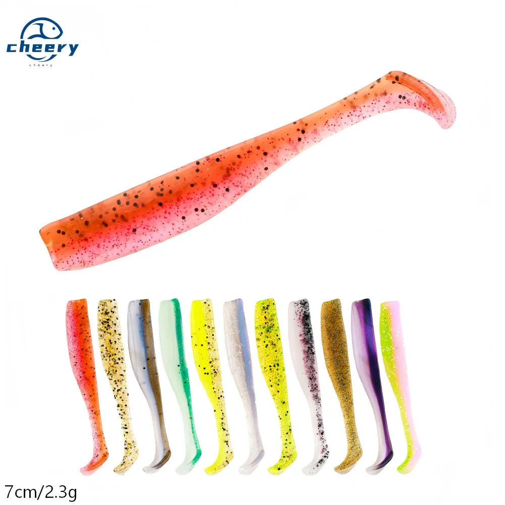 Cheery 70mm 2.3g Soft Fishing Bait Paddle Tail Plastic
