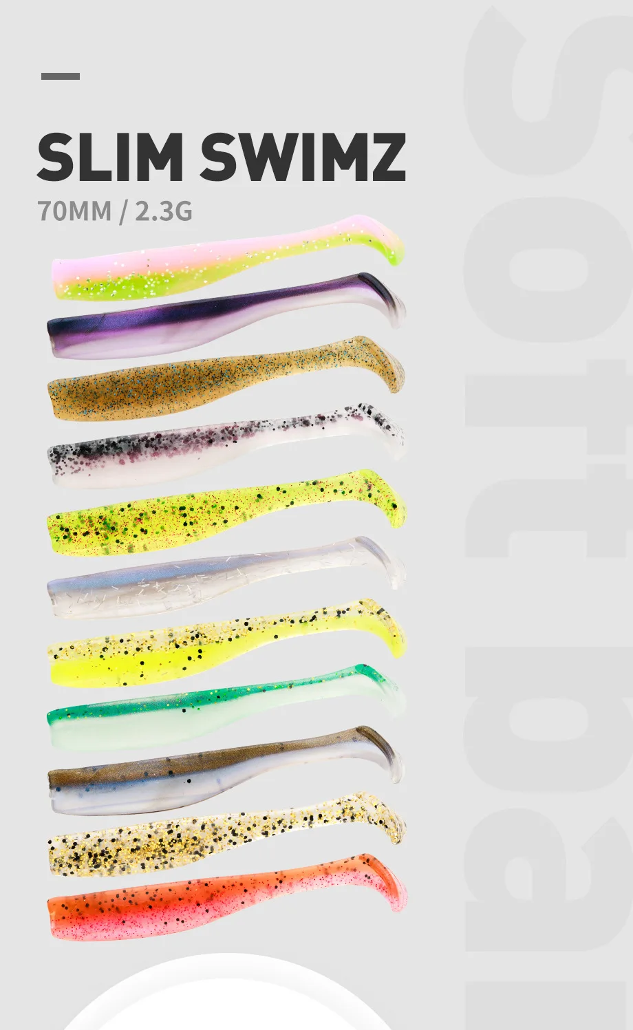 Cheery 70mm 2.3g Soft Fishing Bait Paddle Tail Plastic ABS Pencil Lure - view 2