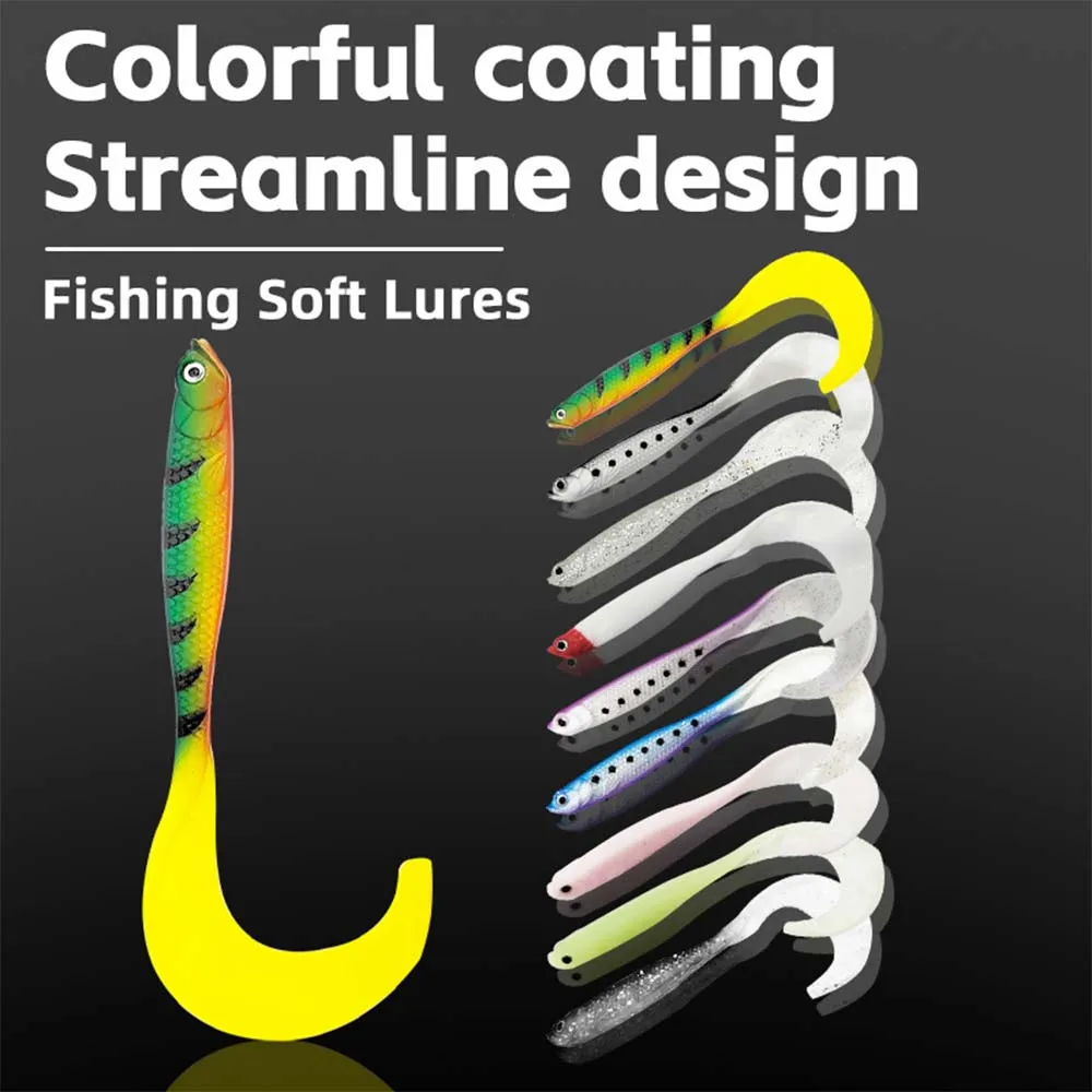 5cm6.5g Artificial Fishing Bait 3d Curly Tail Soft Lure ABS Pencil Lure - view 11