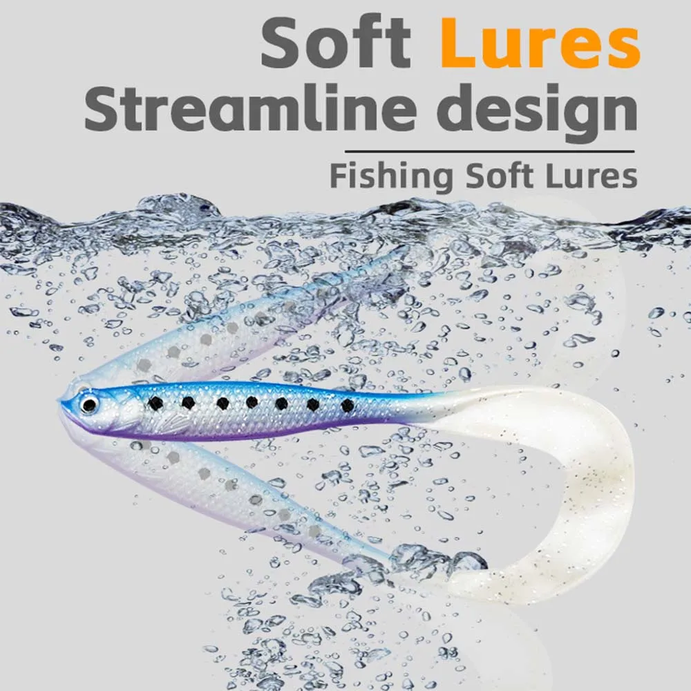 5cm6.5g Artificial Fishing Bait 3d Curly Tail Soft Lure ABS Pencil Lure - view 12