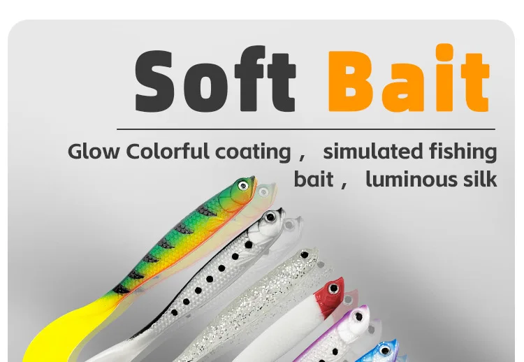5cm6.5g Artificial Fishing Bait 3d Curly Tail Soft Lure ABS Pencil Lure - view 18