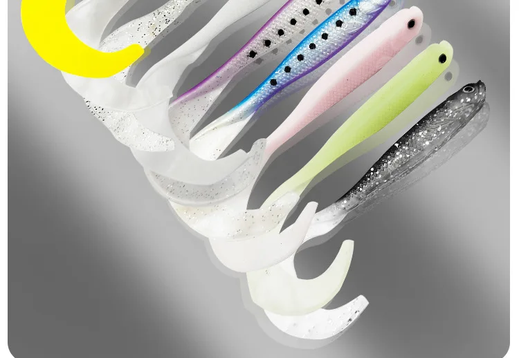 5cm6.5g Artificial Fishing Bait 3d Curly Tail Soft Lure ABS Pencil Lure - view 19