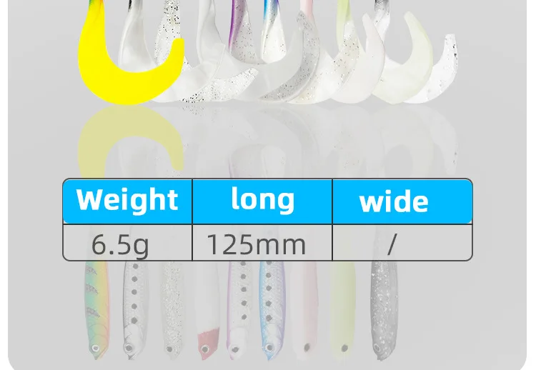 5cm6.5g Artificial Fishing Bait 3d Curly Tail Soft Lure ABS Pencil Lure - detail 1
