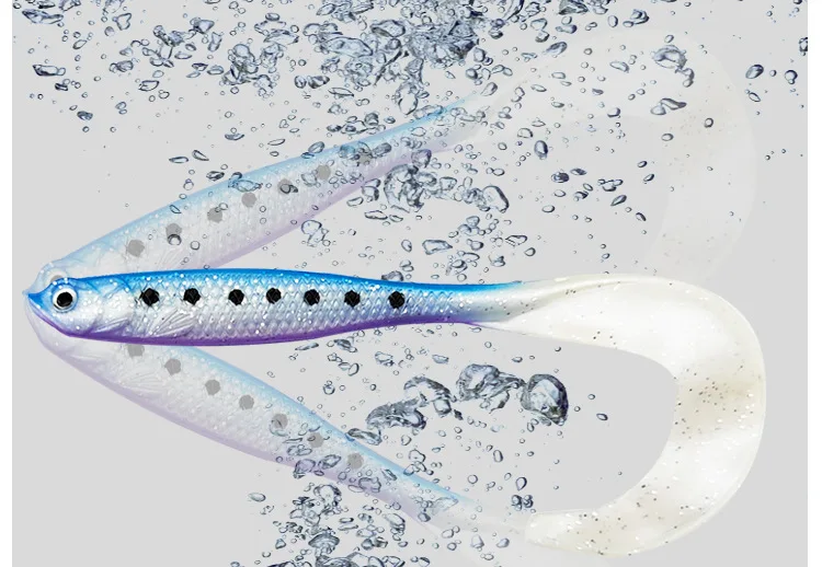 5cm6.5g Artificial Fishing Bait 3d Curly Tail Soft Lure ABS Pencil Lure - detail 5