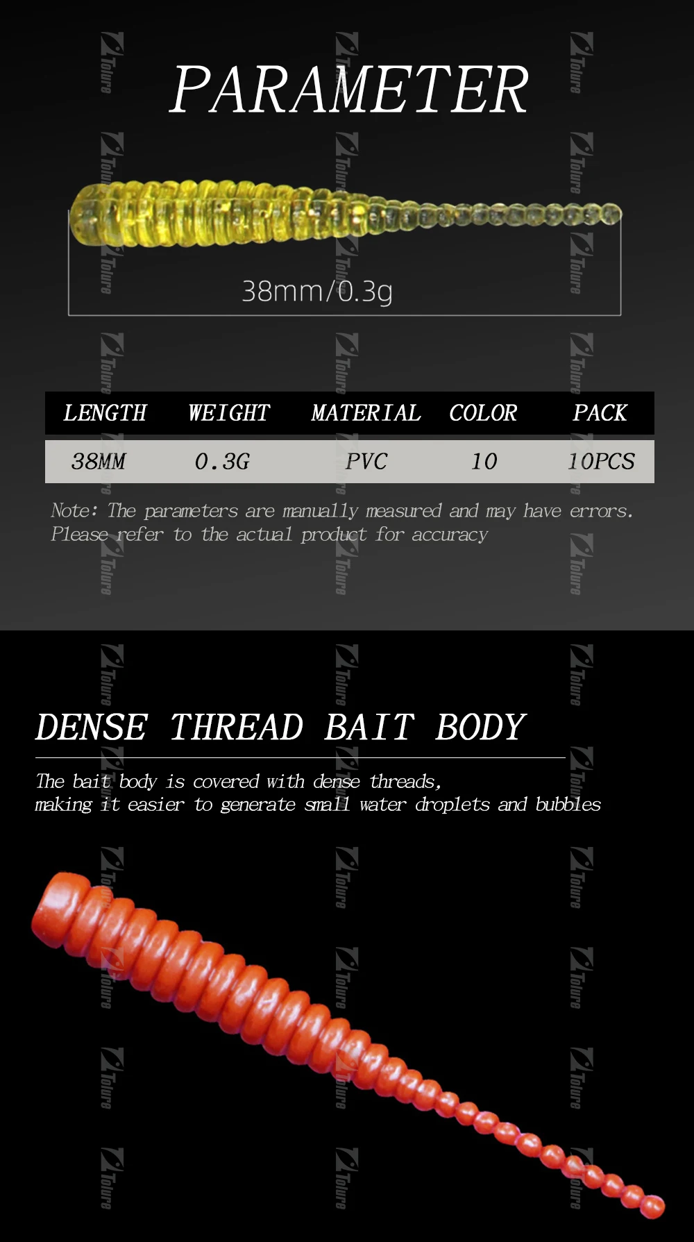 Soft Lure 38 mm 0.3 g 10 / 10 PVC Fishing Bait, for Saltwater ABS Pencil Lure - view 4