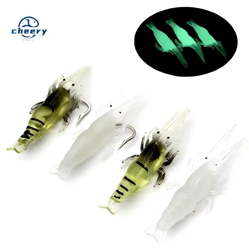 Cheery 4cm 1g Silicone Soft Shrimp Fishing Bait, for Bass / / ,