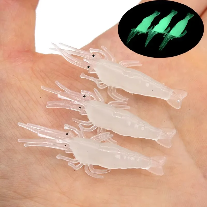 Cheery 4cm 1g Silicone Soft Shrimp Fishing Bait, for Bass / / , ABS Pencil Lure - view 1