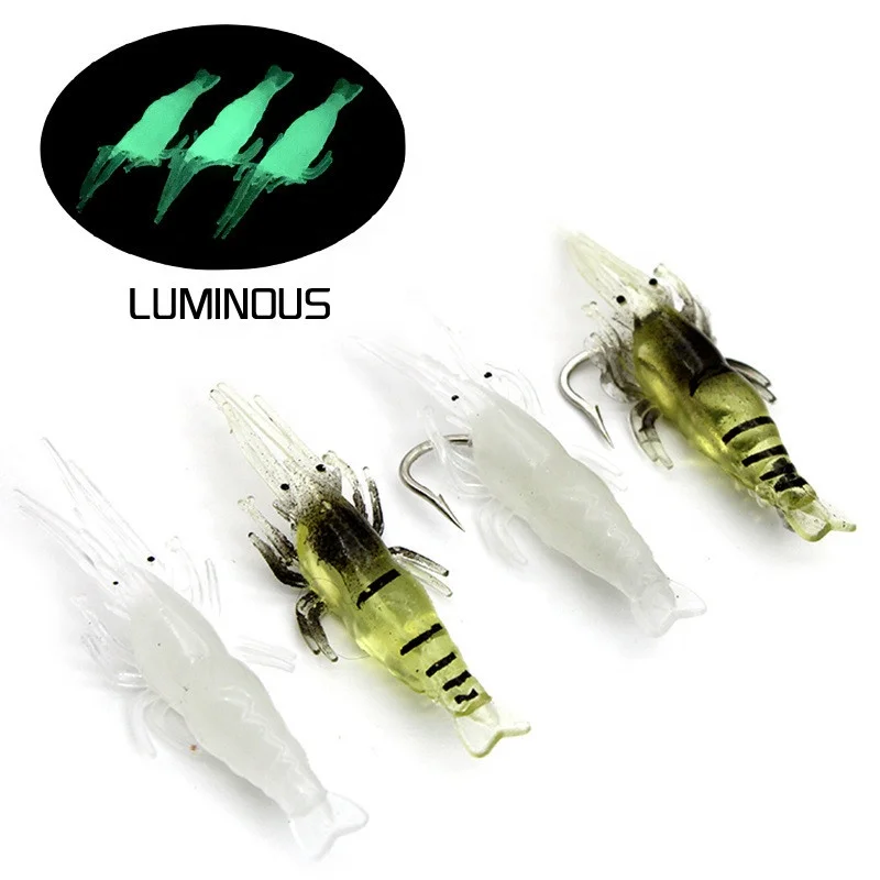 Cheery 4cm 1g Silicone Soft Shrimp Fishing Bait, for Bass / / , ABS Pencil Lure - view 5