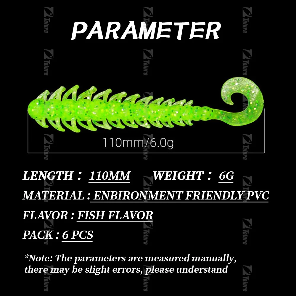 6g 110 mm Curly Tail Bass Fishing Bait ABS Pencil Lure - view 2