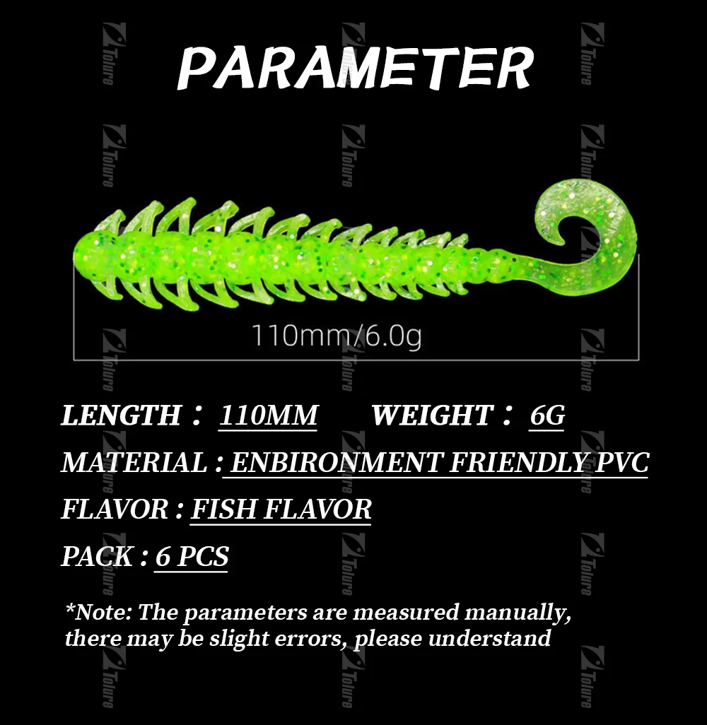 6g 110 mm Curly Tail Bass Fishing Bait ABS Pencil Lure - view 8
