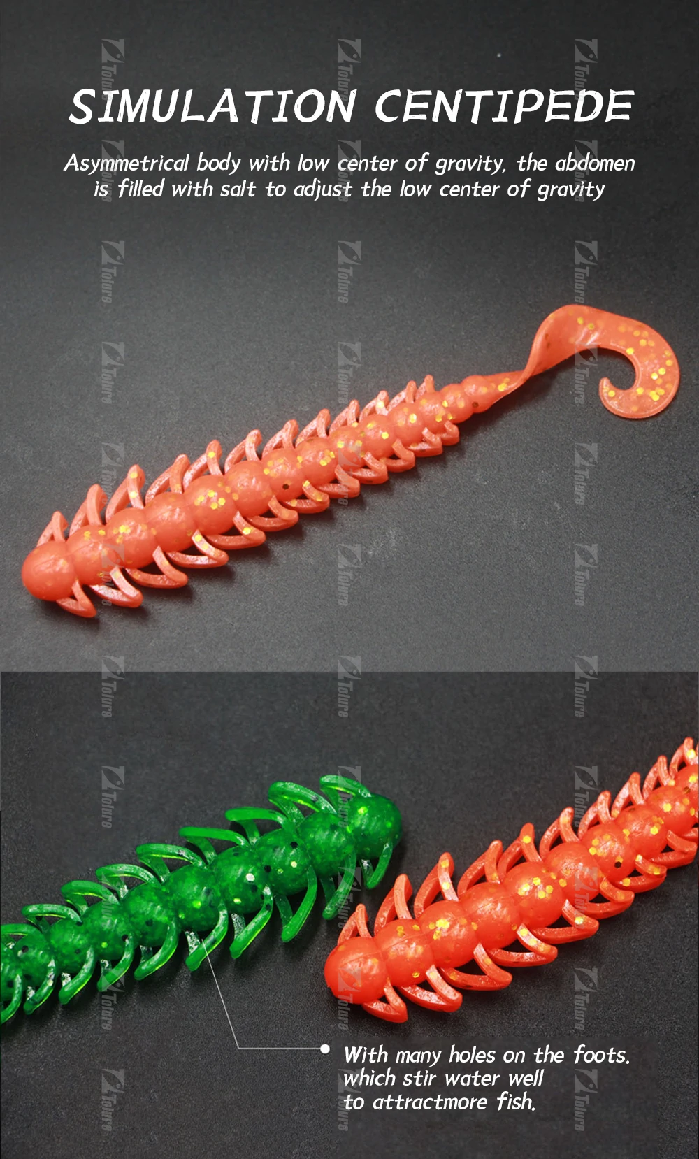 6g 110 mm Curly Tail Bass Fishing Bait ABS Pencil Lure - view 9