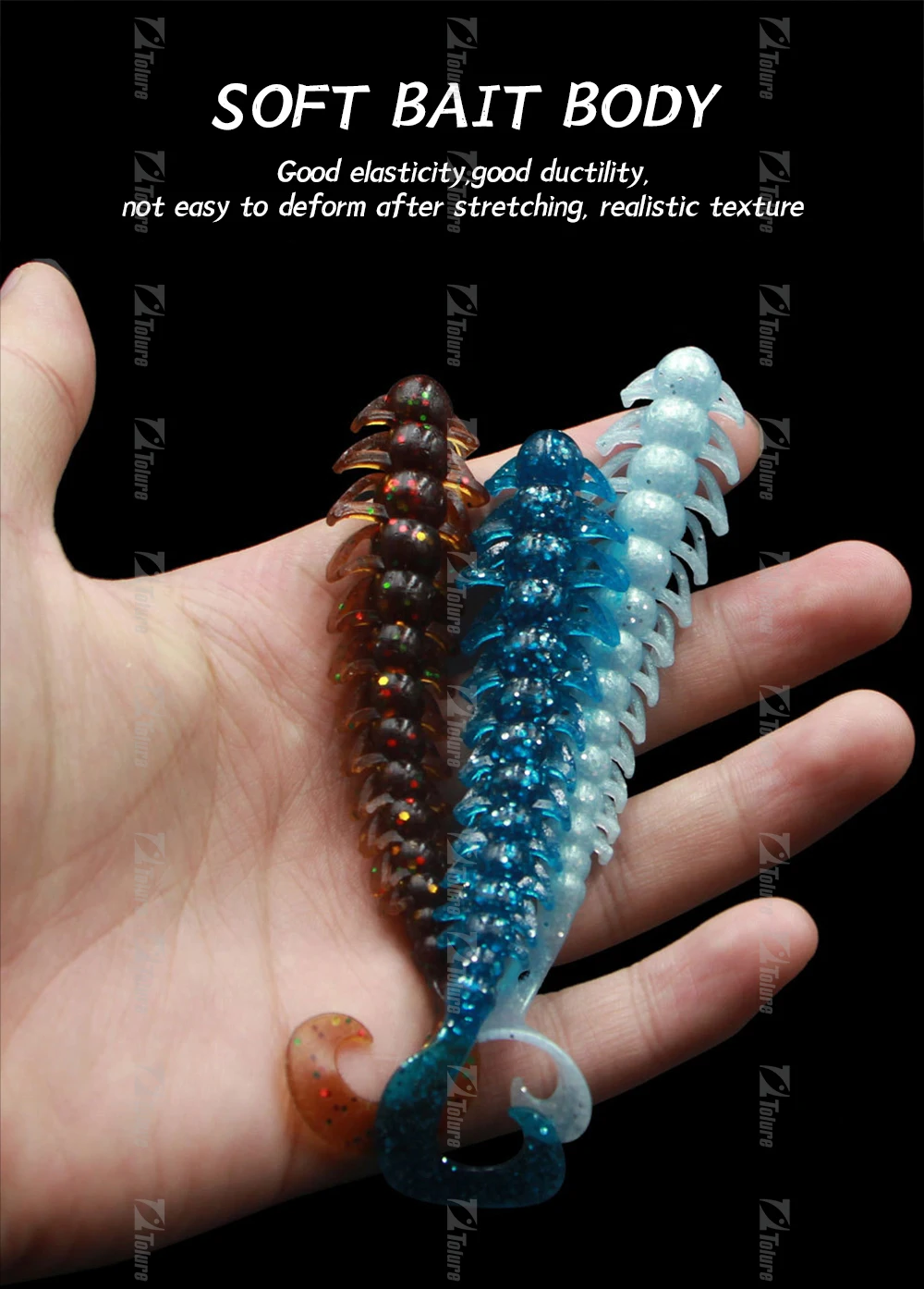 6g 110 mm Curly Tail Bass Fishing Bait ABS Pencil Lure - view 12