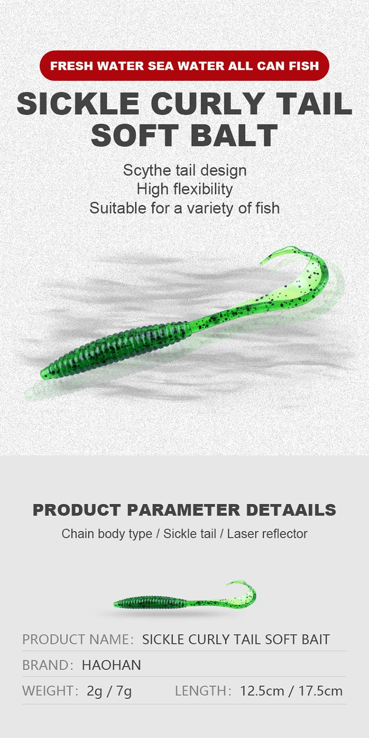 10PCS Soft Lure Silicone Trolling Fishing Bait Bass ABS Pencil Lure - view 4