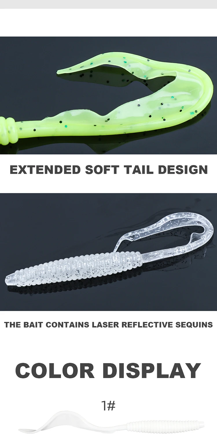 10PCS Soft Lure Silicone Trolling Fishing Bait Bass ABS Pencil Lure - view 5