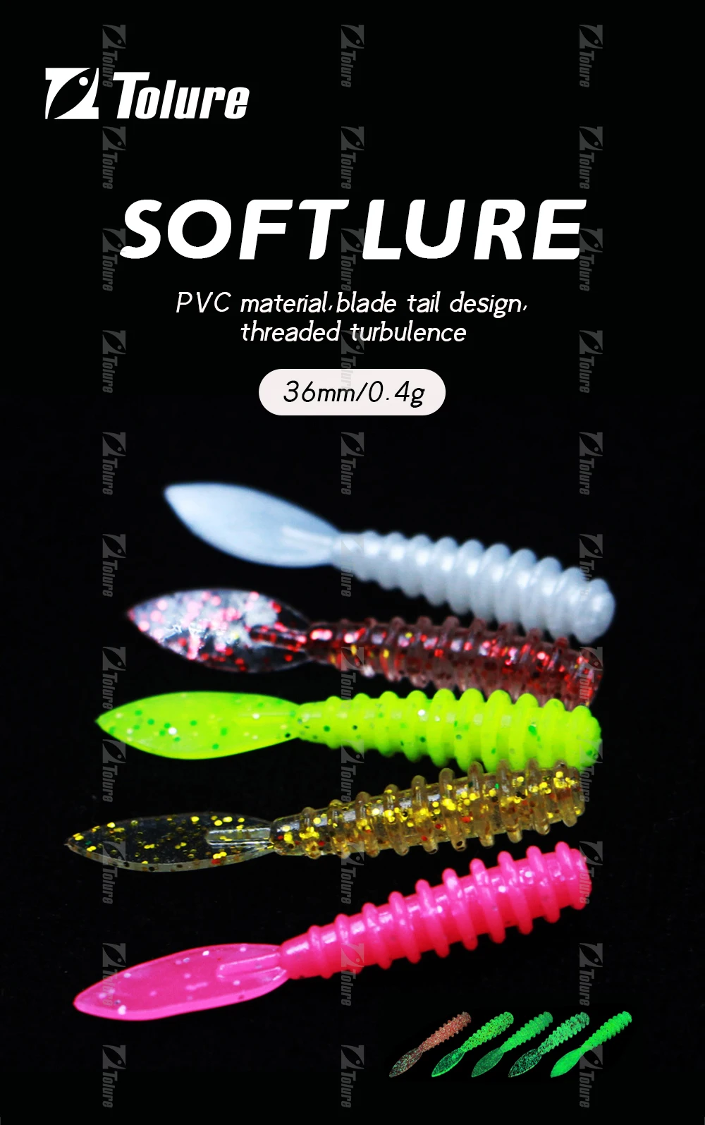 3.6 mm 0.4g 10pc/ Rubber Artificial Bass Silicone Soft Lure ABS Pencil Lure - view 3