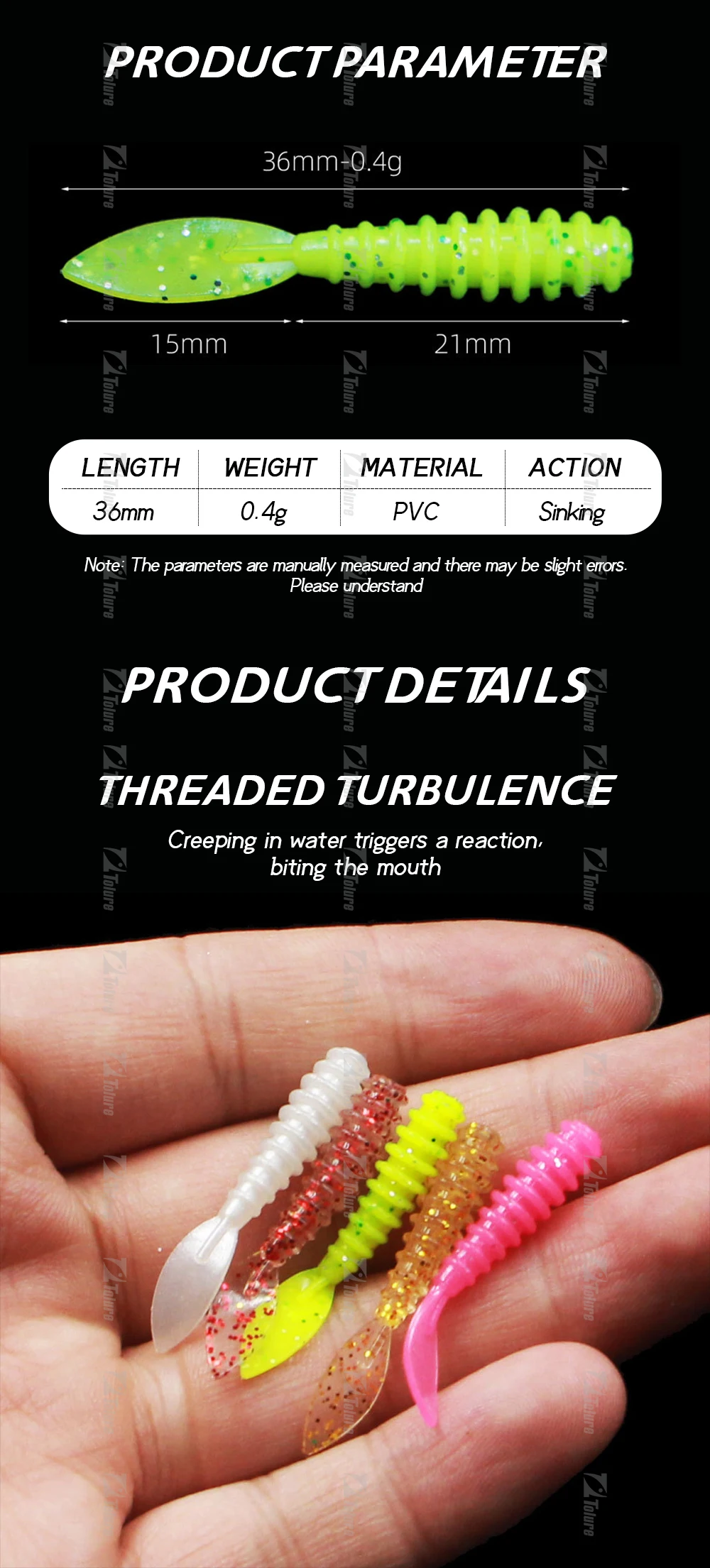 3.6 mm 0.4g 10pc/ Rubber Artificial Bass Silicone Soft Lure ABS Pencil Lure - view 4