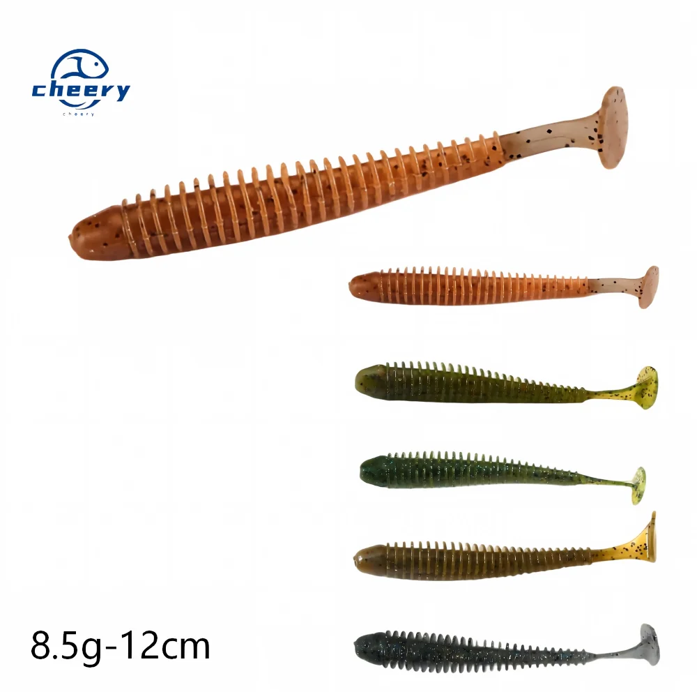 CHEERY 12cm 8.5g Paddle Tail Soft Lure Worm, for Freshwater