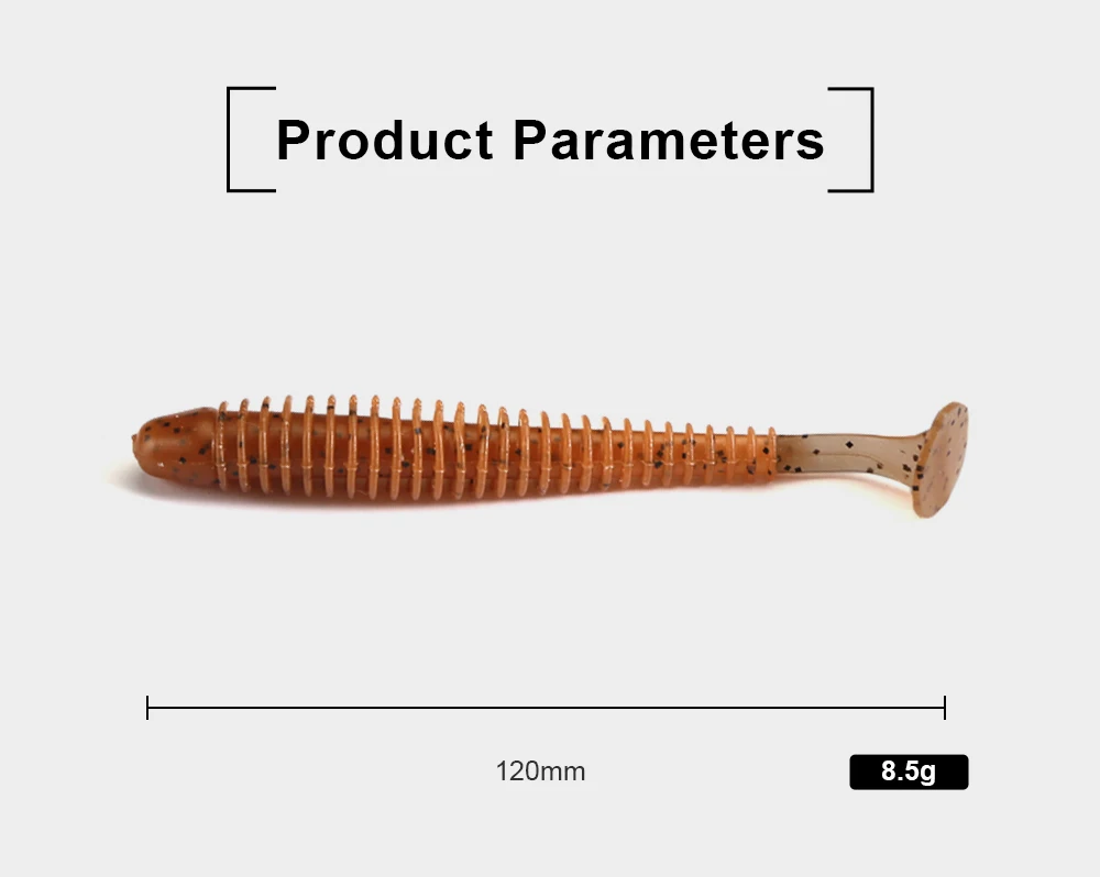 CHEERY 12cm 8.5g Paddle Tail Soft Lure Worm, for Freshwater ABS Pencil Lure - view 4