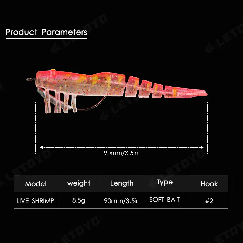 CHEERY 90mm 8.5g Saltwater Shrimp Fishing Bait Luminous ABS Pencil Lure - view 1