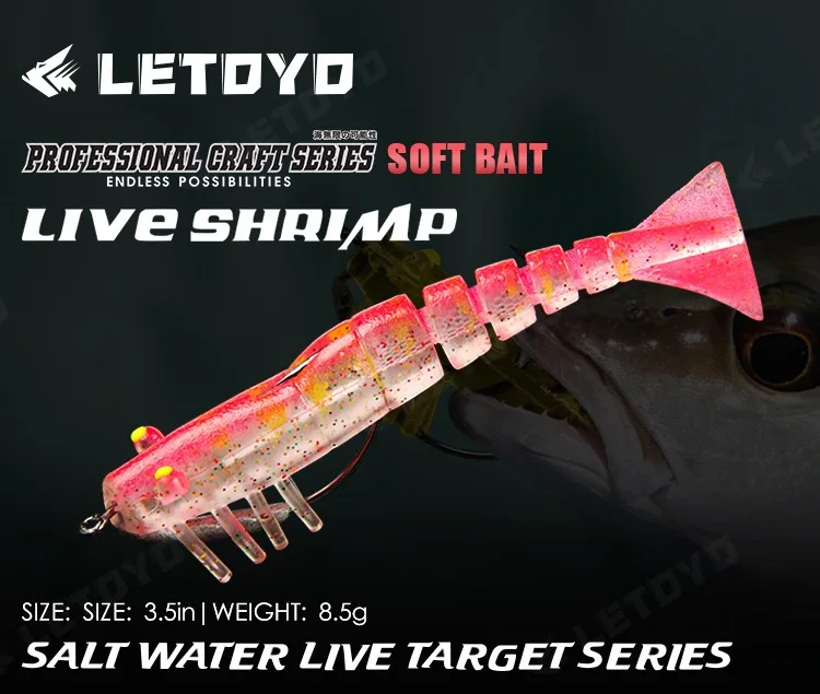 CHEERY 90mm 8.5g Saltwater Shrimp Fishing Bait Luminous ABS Pencil Lure - view 6