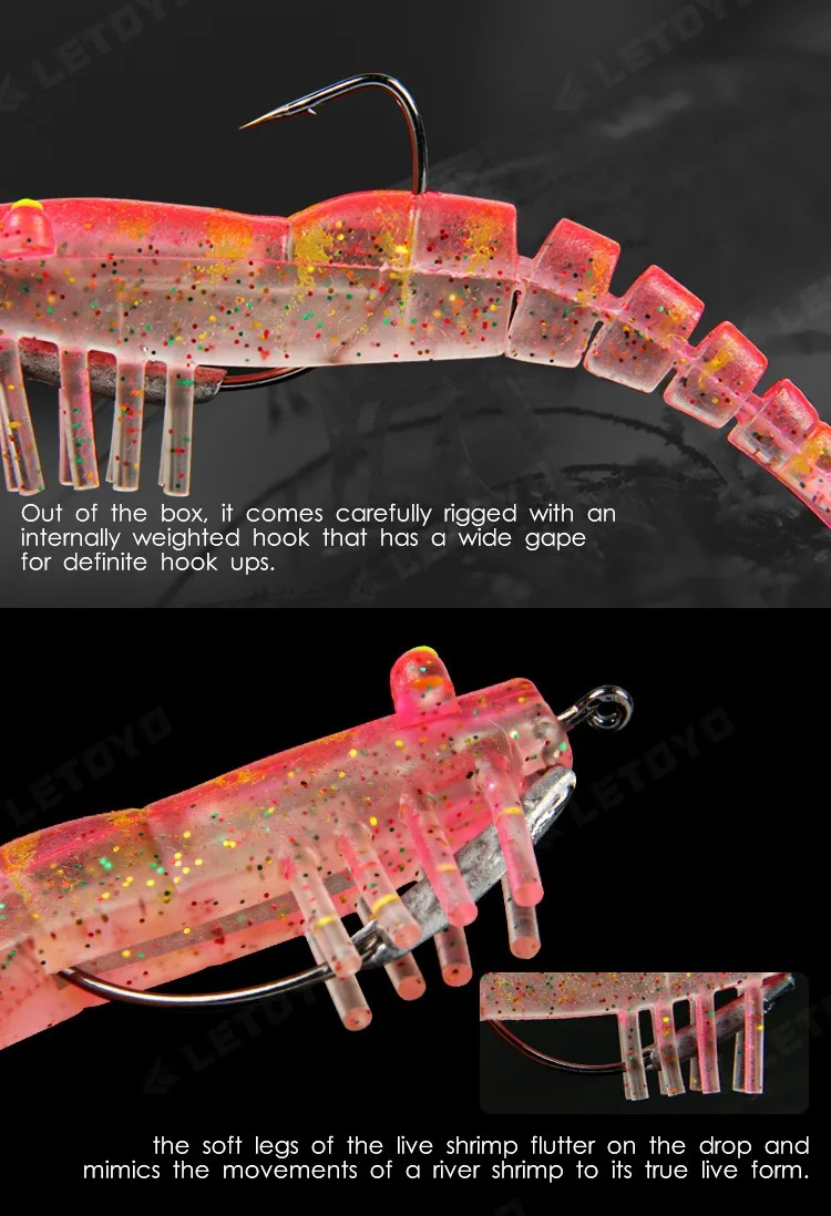 CHEERY 90mm 8.5g Saltwater Shrimp Fishing Bait Luminous ABS Pencil Lure - view 12