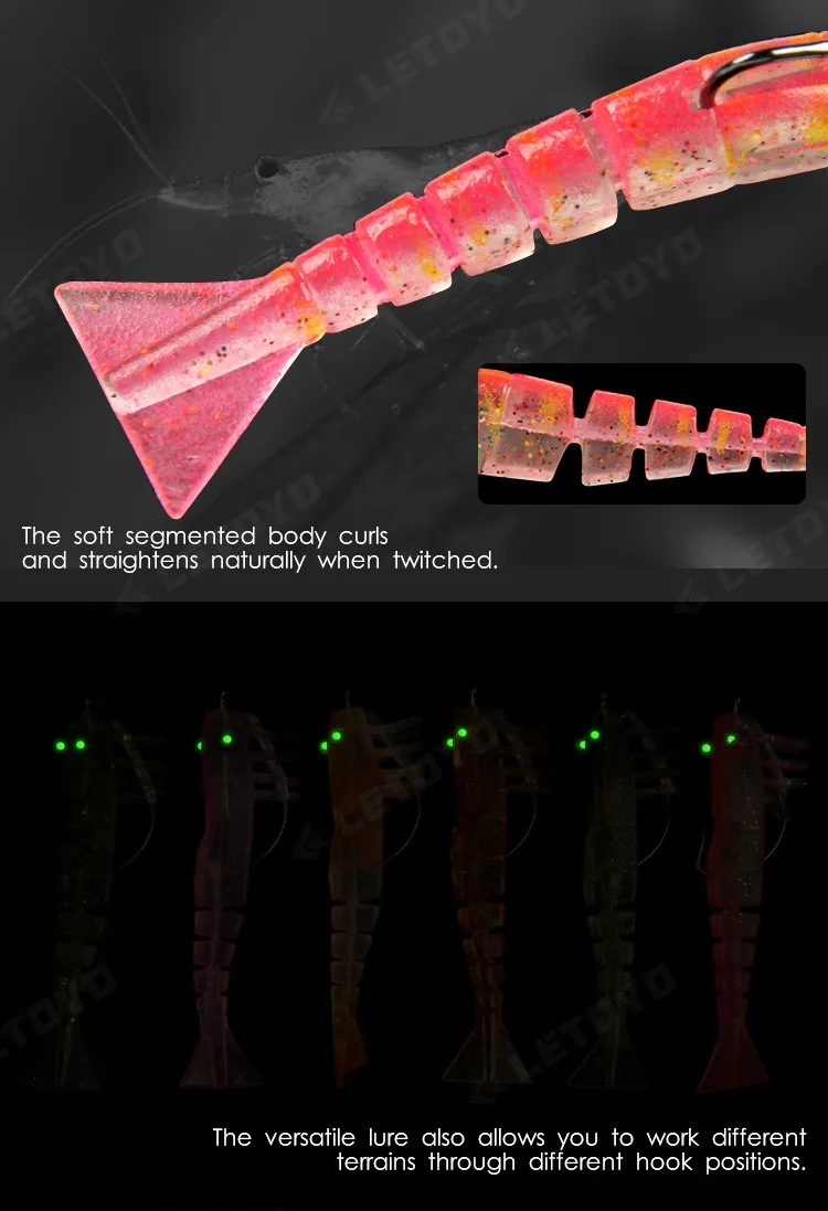 CHEERY 90mm 8.5g Saltwater Shrimp Fishing Bait Luminous ABS Pencil Lure - view 13