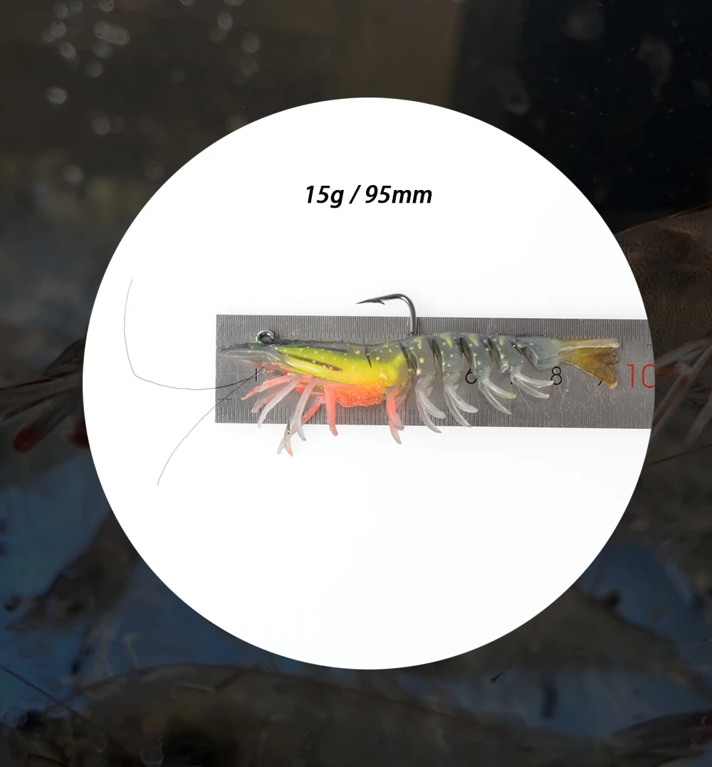 CHEERY Saltwater Soft Lure 15 g Luminous Plastic Shrimp Hooks ABS Pencil Lure - view 6