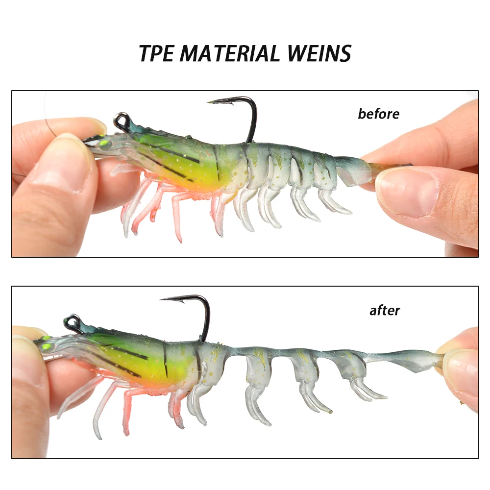 CHEERY Saltwater Soft Lure 15 g Luminous Plastic Shrimp Hooks ABS Pencil Lure - view 9