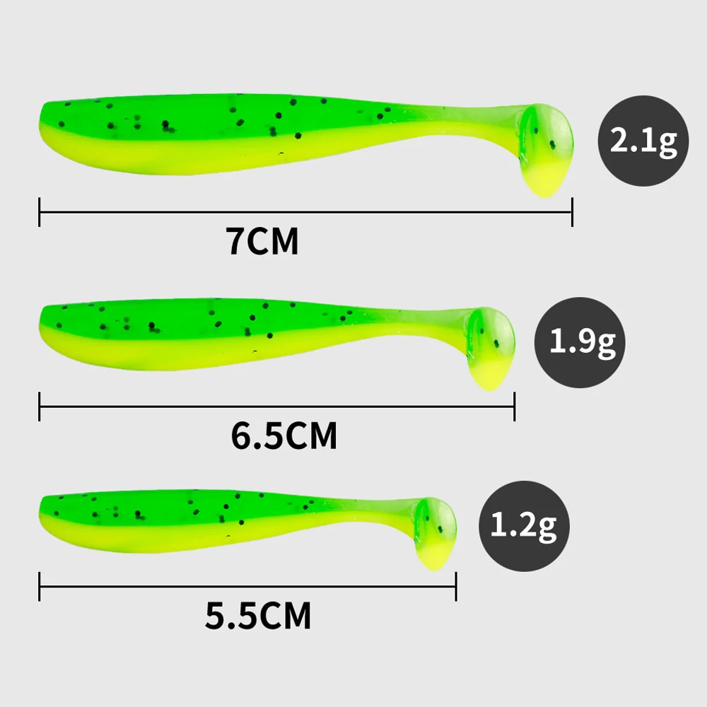 CHEERY Plastic Fishing Bait Silicone Worm Rubber 6 cm 20 / PVC ABS Pencil Lure - view 1