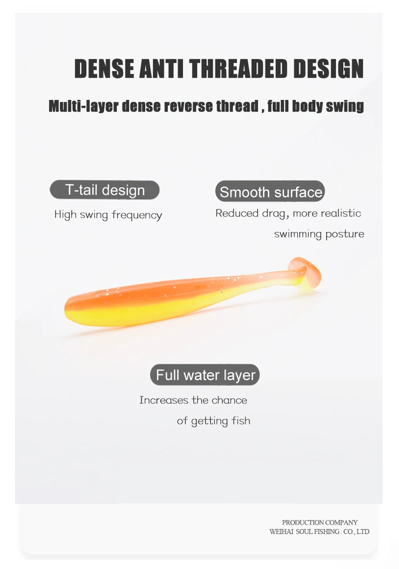CHEERY Plastic Fishing Bait Silicone Worm Rubber 6 cm 20 / PVC ABS Pencil Lure - view 7