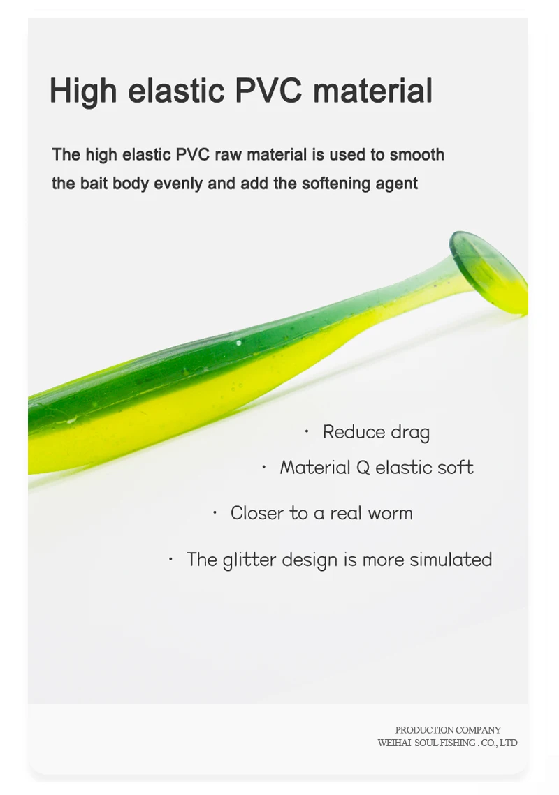 CHEERY Plastic Fishing Bait Silicone Worm Rubber 6 cm 20 / PVC ABS Pencil Lure - view 8
