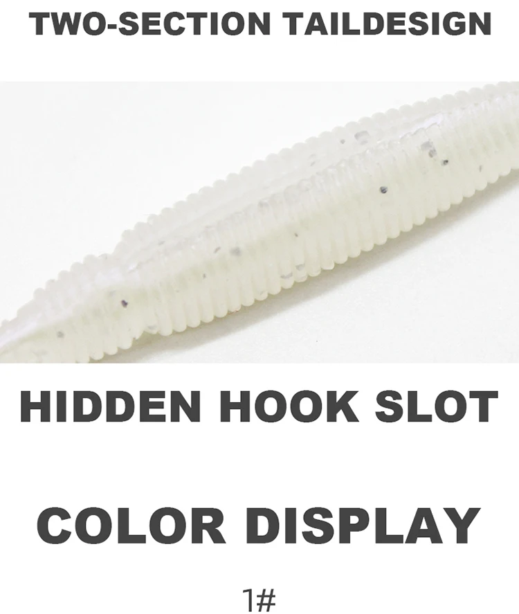Fishing Bait Paddle Tail 1 g 8 cm Isca Soft Lure Bass Carp ABS Pencil Lure - view 4