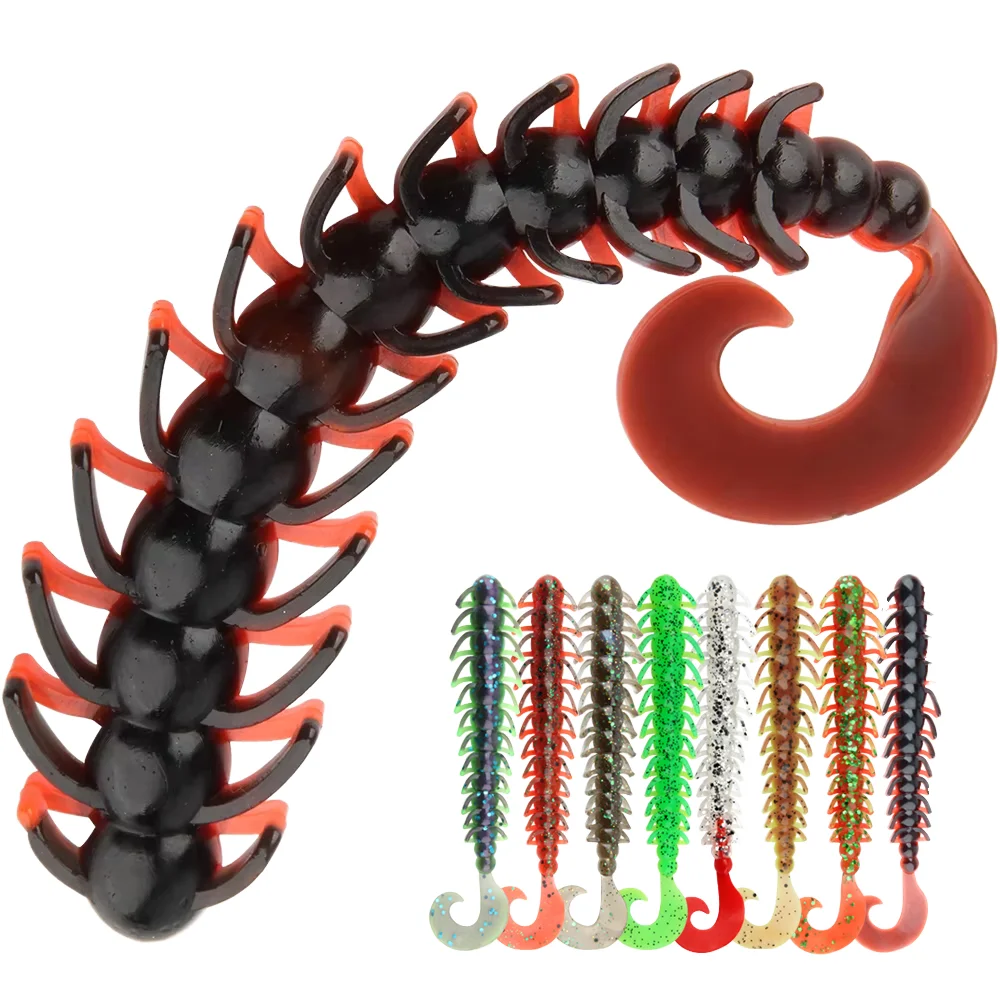 CHEERY Plastic Curly Tail Fishing Bait 6g 110mm, for Trout 、 Bass
