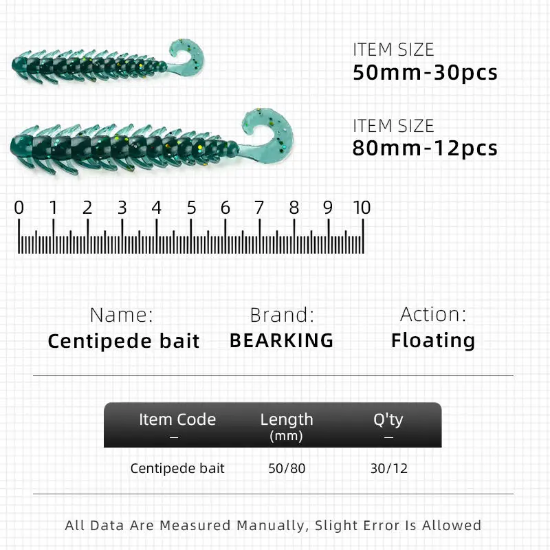 CHEERY Plastic Curly Tail Fishing Bait 6g 110mm, for Trout 、 Bass ABS Pencil Lure - view 3