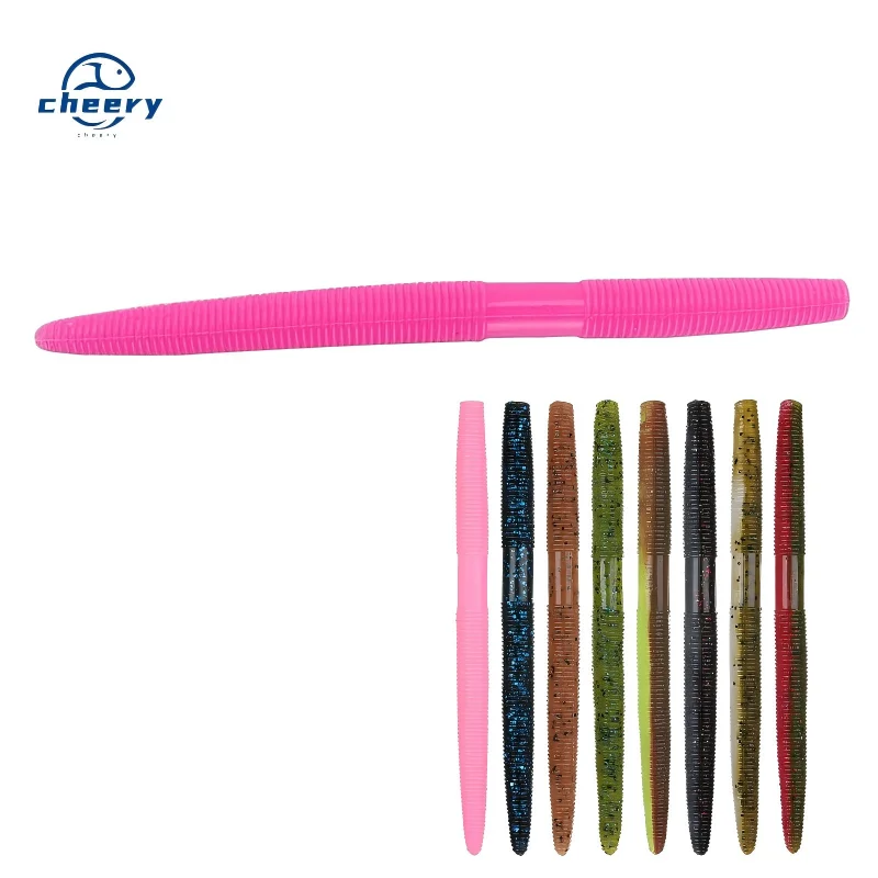 Cheery 13.5cm 10g Senko Worm Soft Plastic Fishing Bait Texas Rig