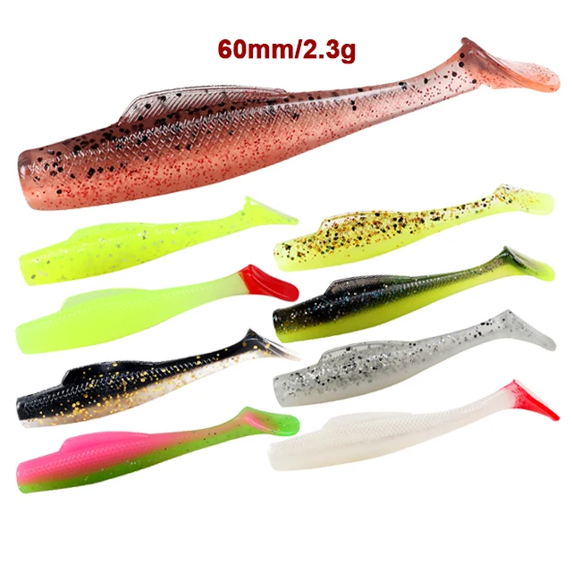 Cheery Paddle 6cm 2.3g 6 Soft Lure Fishing Bait T TPR ABS Pencil Lure - view 12