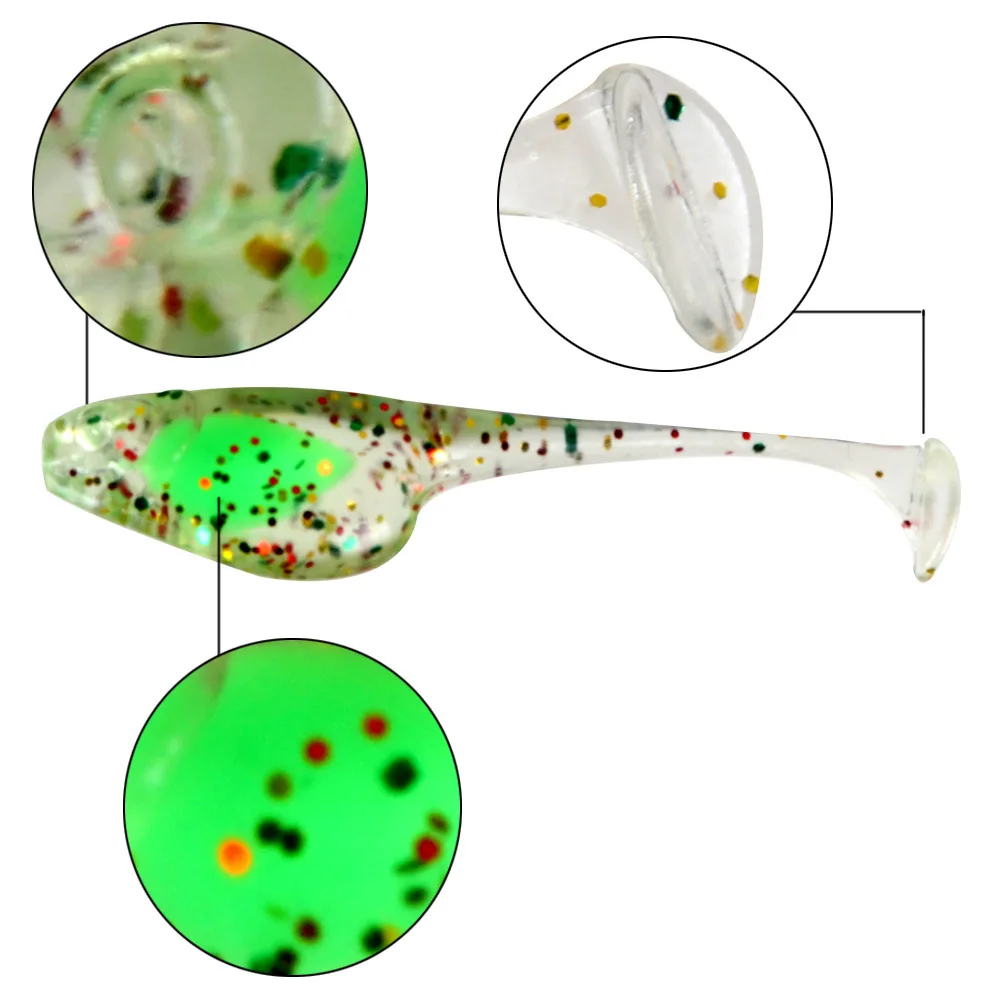 5 cm 0.8 g Paddle Tail Fishing Bait Plastic Soft Lure Artificial ABS Pencil Lure - view 3