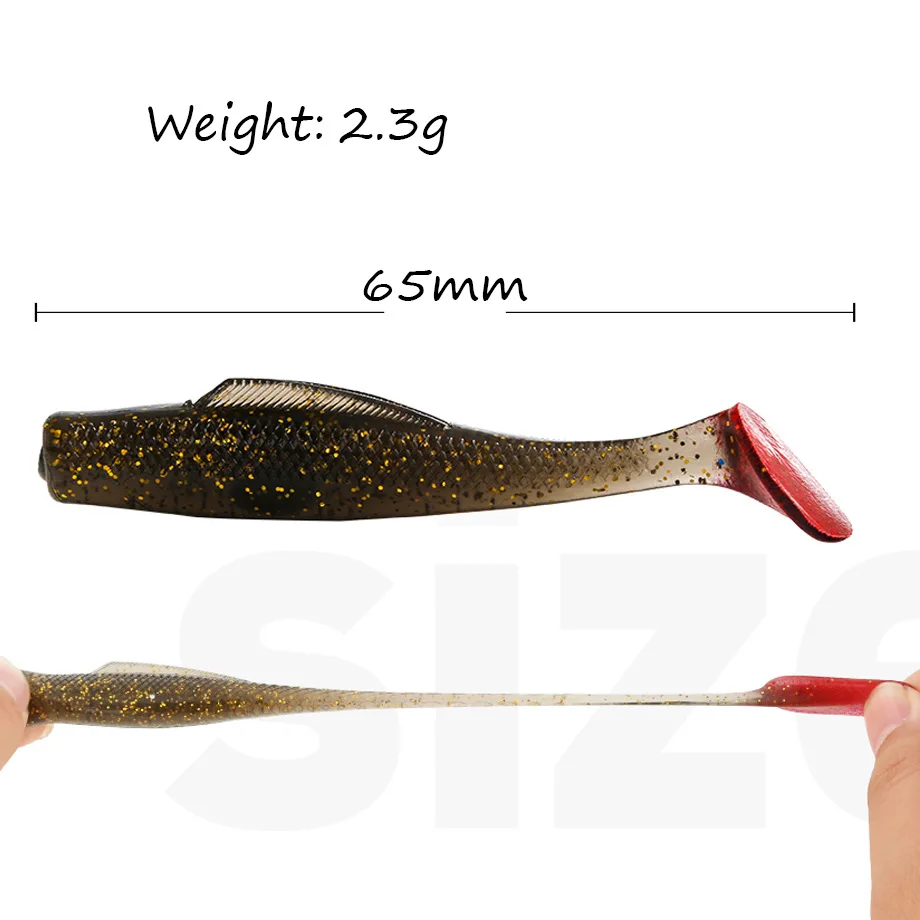 Soft Swimbait T Fishing Bait 6.5 cm 2.3 g Plastic 6 TPR Carp Lure ABS Pencil Lure - view 4